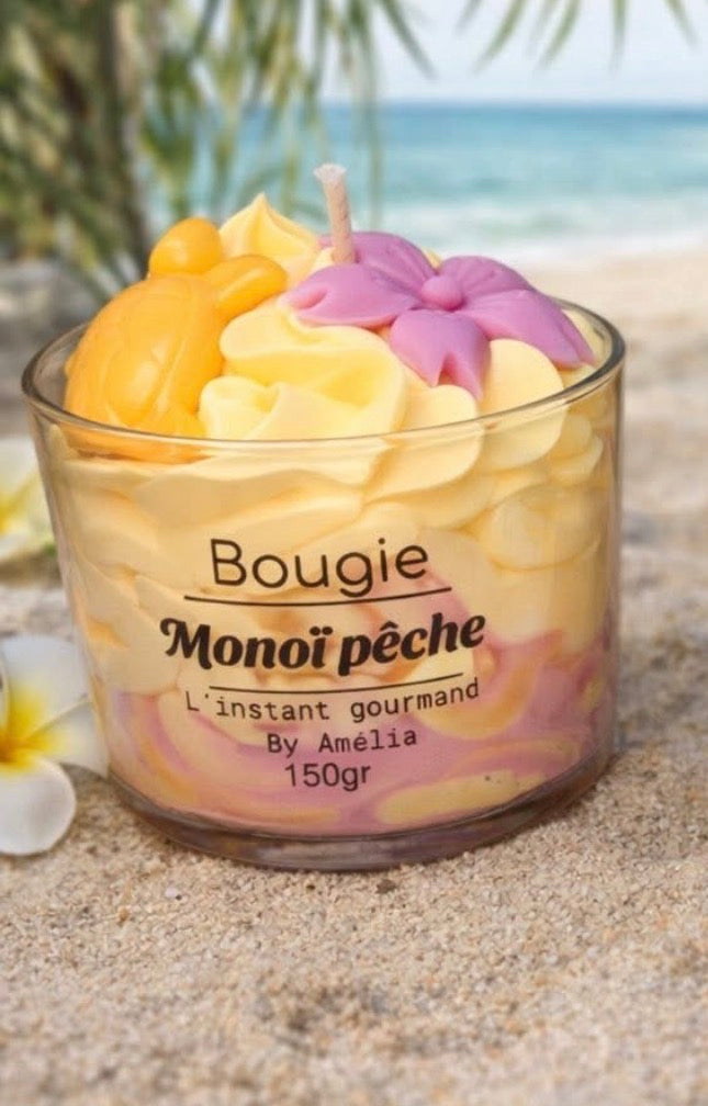 Bougie monoï pêche