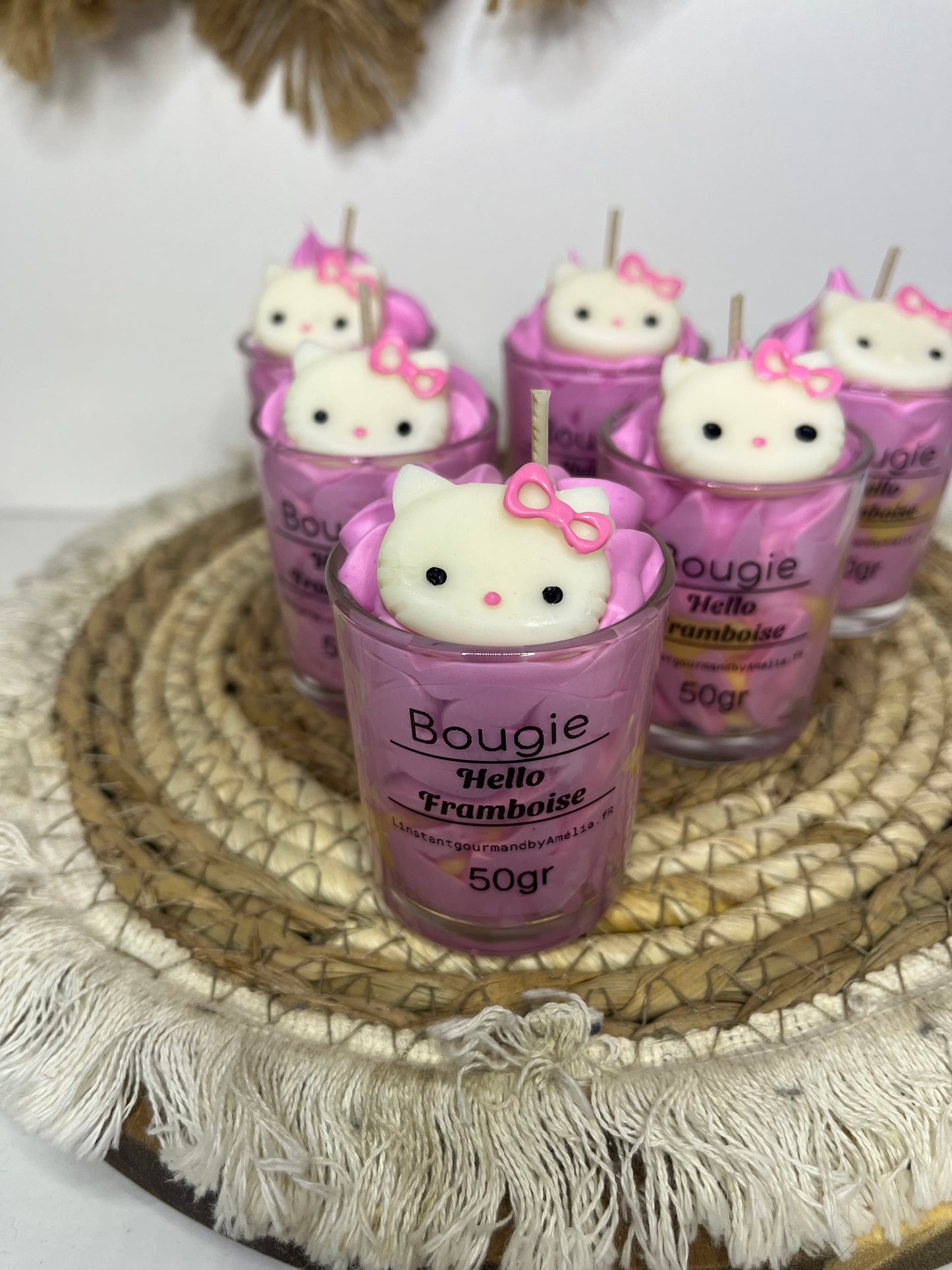 Mini bougie hello framboise