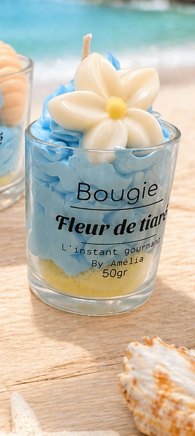 Mini bougie fleur de tiaré