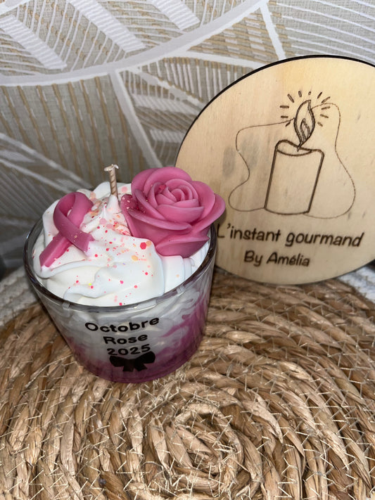 Bougie octobre rose parfum musc
