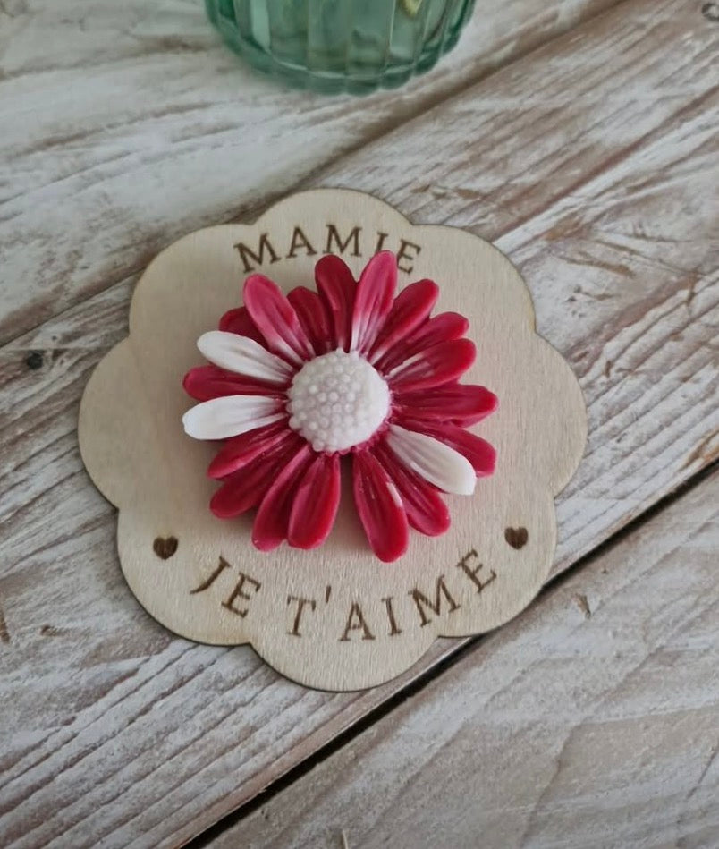 Carte en bois marguerite 🌼