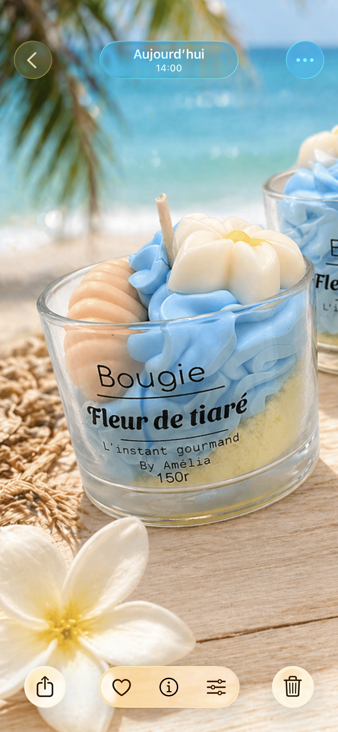 Bougie fleur de tiaré