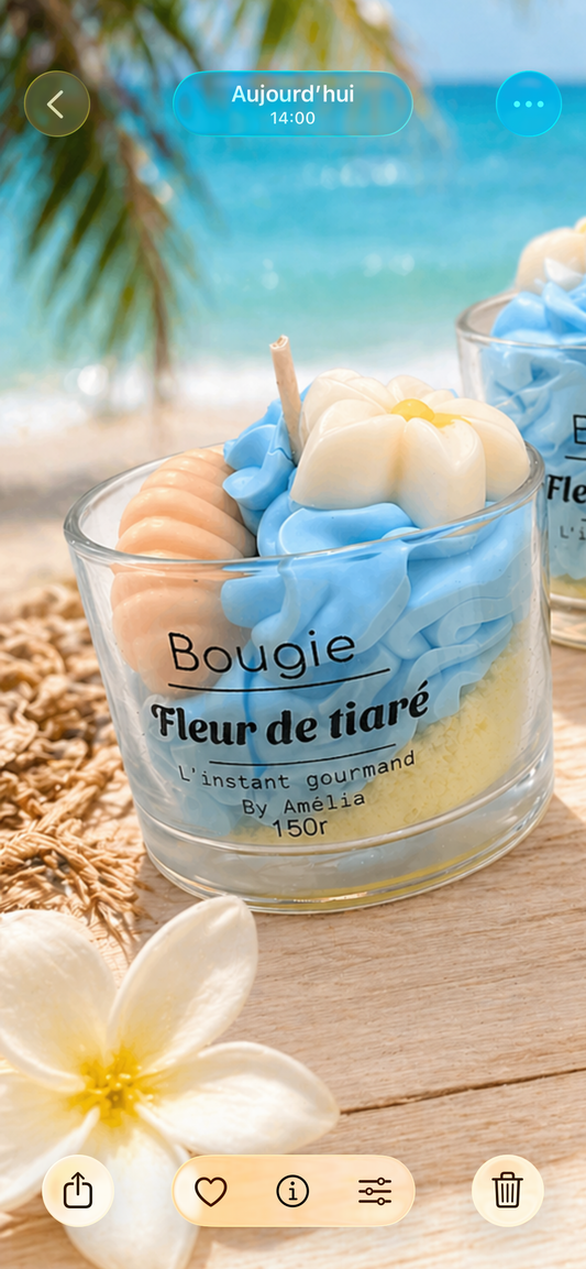 Bougie fleur de tiaré