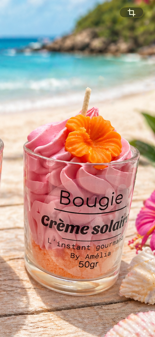 Mini bougie crème solaire