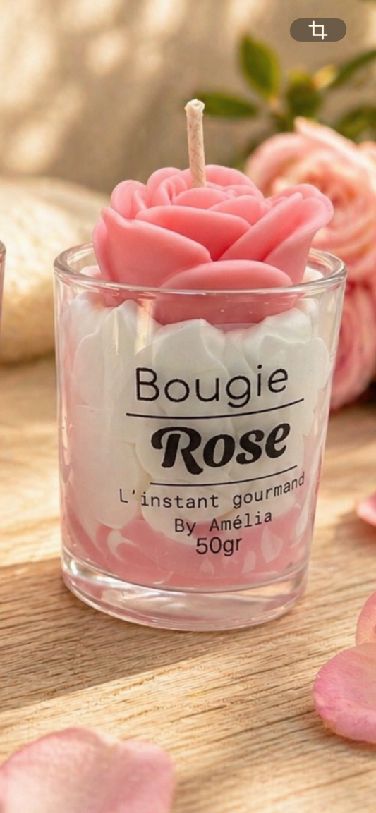 Mini bougie Rose