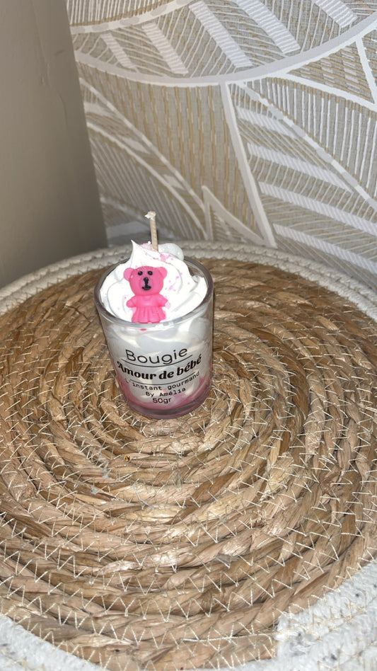 Mini bougie musty rose