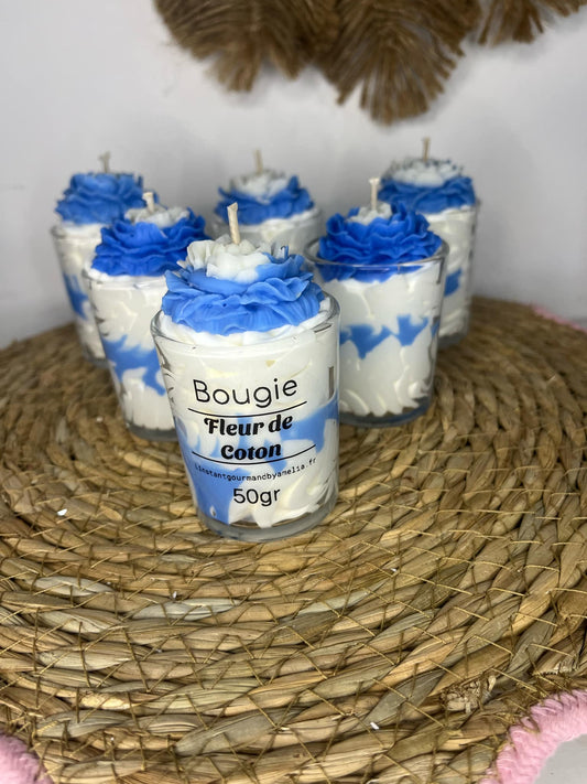 Mini bougie fleur de coton