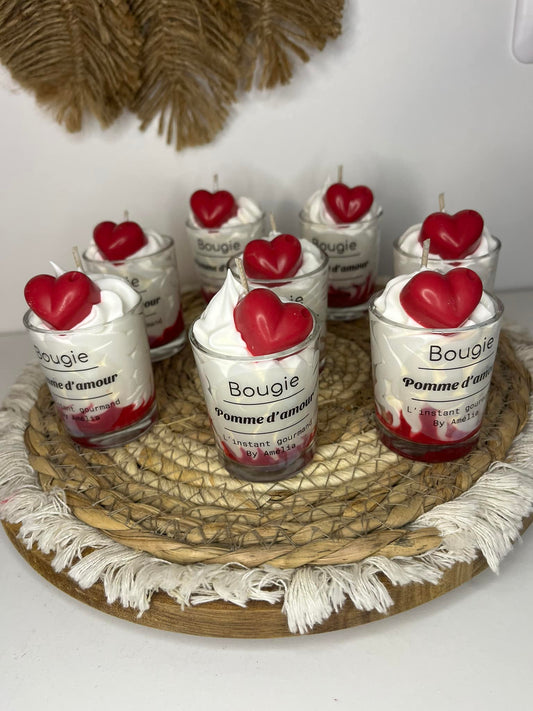 Mini bougie pomme d'amour