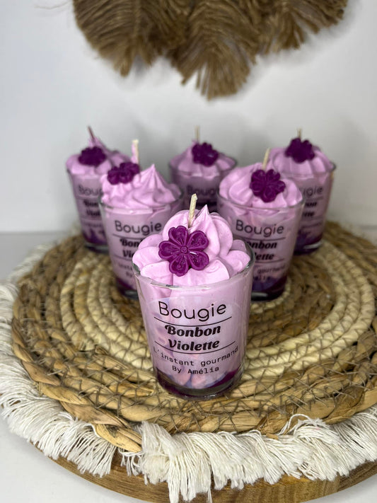 Mini Bougie bonbon Violette